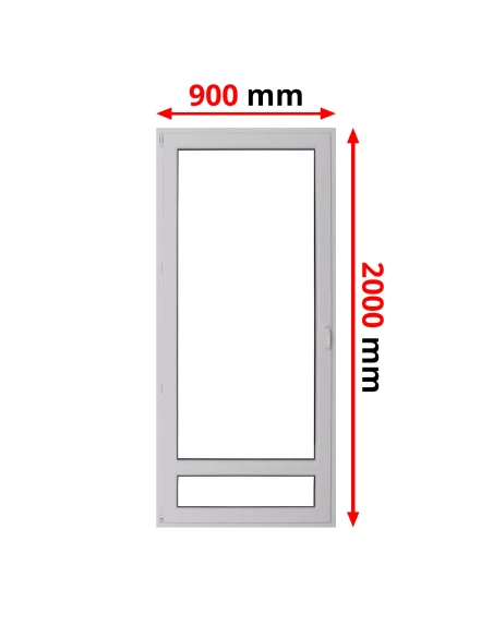 Porta finestra in PVC 90 x 200 cm Battente/Ribalta