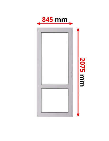 Porta finestra in PVC 84,5 x 207,5 cm Battente/Ribalta