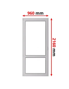 Porta finestra in PVC 96 x 216 cm Battente/Ribalta