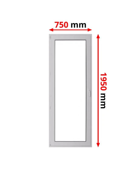 Porta finestra in PVC 75 x 195 cm Battente/Ribalta