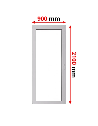 Porta finestra in PVC 90 x 210 cm Battente/Ribalta