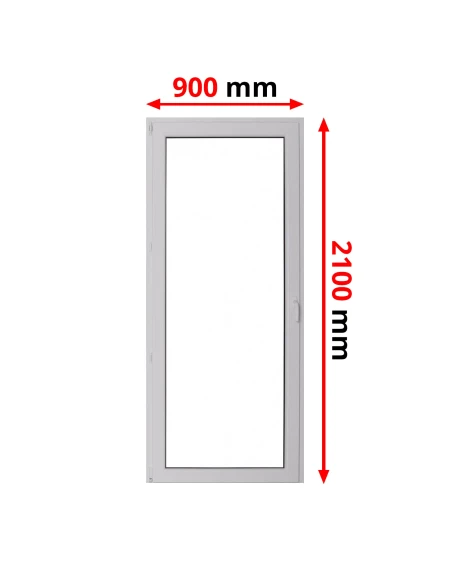 Porta finestra in PVC 90 x 210 cm Battente/Ribalta