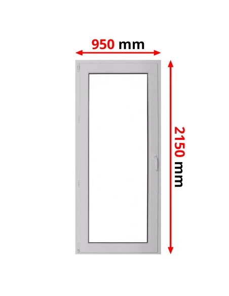 Porta finestra in PVC 95 x 215 cm Battente