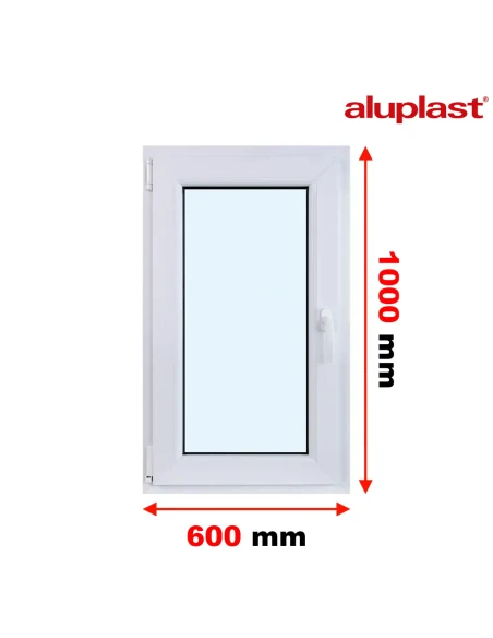 Finestra PVC 60x100 cm Battente/Ribalta Aluplast Ideal 8000