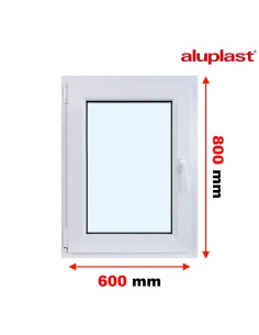 Finestra PVC 60x80 cm Battente/Ribalta Aluplast Ideal 8000