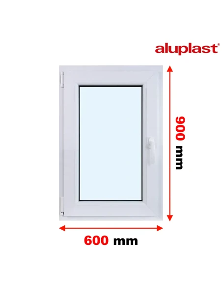 Finestra PVC 60x90 cm Battente/Ribalta Aluplast Ideal 8000