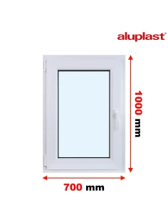 Finestra PVC 70x100 cm Battente/Ribalta Aluplast Ideal 8000