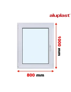Finestra PVC 80x100 cm Battente/Ribalta Aluplast Ideal 8000