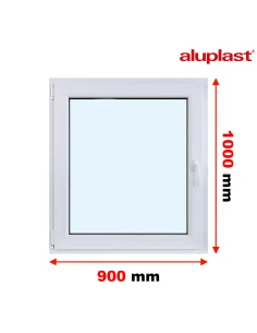 Finestra PVC 90x100 cm Battente/Ribalta Aluplast Ideal 8000