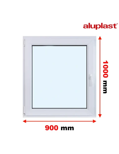 Finestra PVC 90x100 cm Battente/Ribalta Aluplast Ideal 8000
