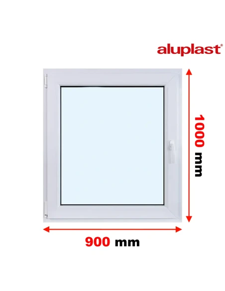 Finestra PVC 90x100 cm Battente/Ribalta Aluplast Ideal 8000