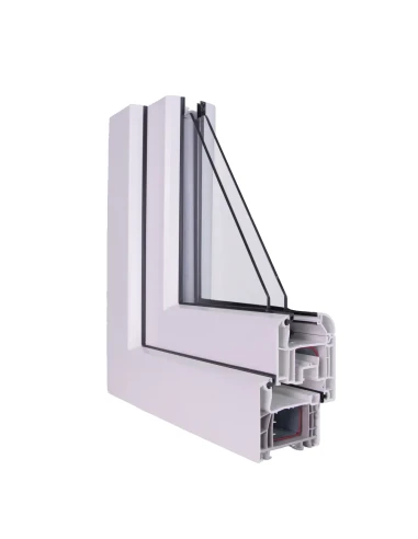 Finestra PVC 90x100 cm Battente/Ribalta Aluplast Ideal 8000