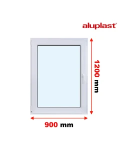 Finestra PVC 90x120 cm Battente/Ribalta Aluplast Ideal 8000