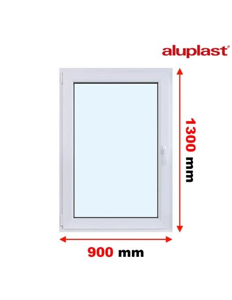 Finestra PVC 90x130 cm Battente/Ribalta Aluplast Ideal 8000