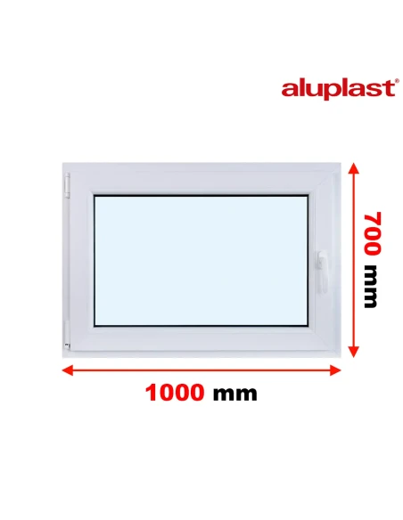 Finestra PVC 100x70 cm Battente/Ribalta Aluplast Ideal 8000