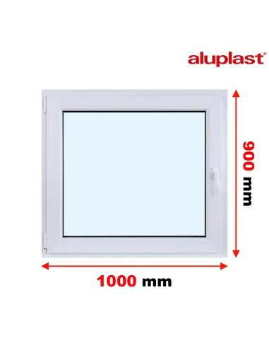 Finestra PVC 100x90 cm Battente/Ribalta Aluplast Ideal 8000