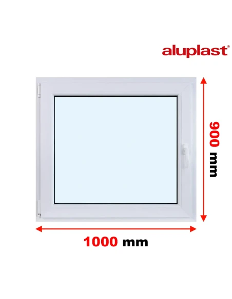 Finestra PVC 100x90 cm Battente/Ribalta Aluplast Ideal 8000