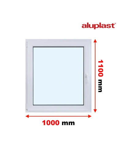 Finestra PVC 100x110 cm Battente/Ribalta Aluplast Ideal 8000