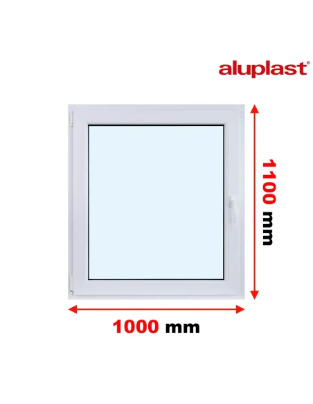 Finestra PVC 100x110 cm Battente/Ribalta Aluplast Ideal 8000