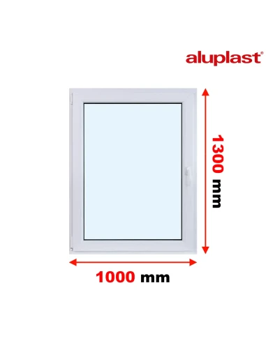 Finestra PVC 100x130 cm Battente/Ribalta Aluplast Ideal 8000