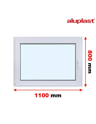 Finestra PVC 110x80 cm Battente/Ribalta Aluplast Ideal 8000