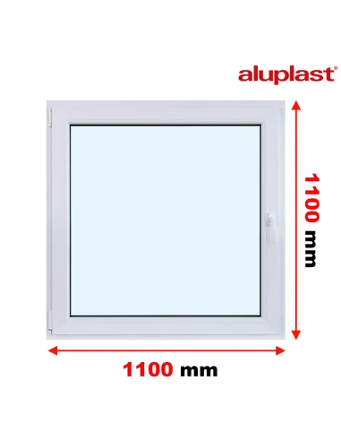 Finestra PVC 110x110 cm Battente/Ribalta Aluplast Ideal 8000