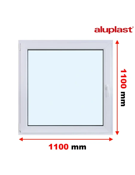 Finestra PVC 110x110 cm Battente/Ribalta Aluplast Ideal 8000