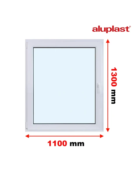 Finestra PVC 110x130 cm Battente/Ribalta Aluplast Ideal 8000
