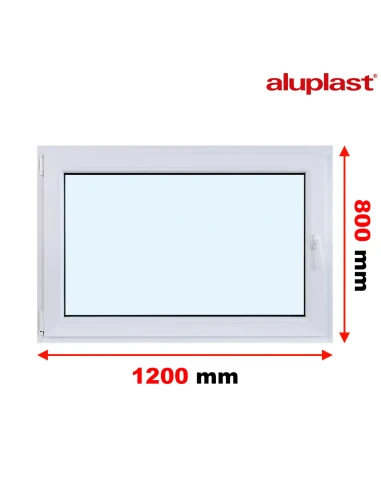 Finestra PVC 120x80 cm Battente/Ribalta Aluplast Ideal 8000