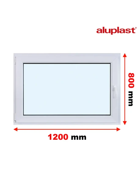 Finestra PVC 120x80 cm Battente/Ribalta Aluplast Ideal 8000