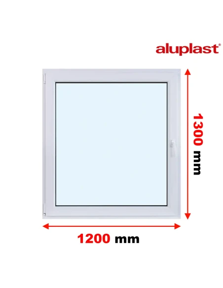 Finestra PVC 120x130 cm Battente/Ribalta Aluplast Ideal 8000