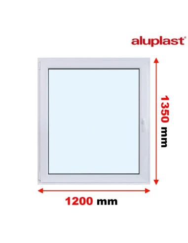 Finestra PVC 120x135 cm Battente/Ribalta Aluplast Ideal 8000