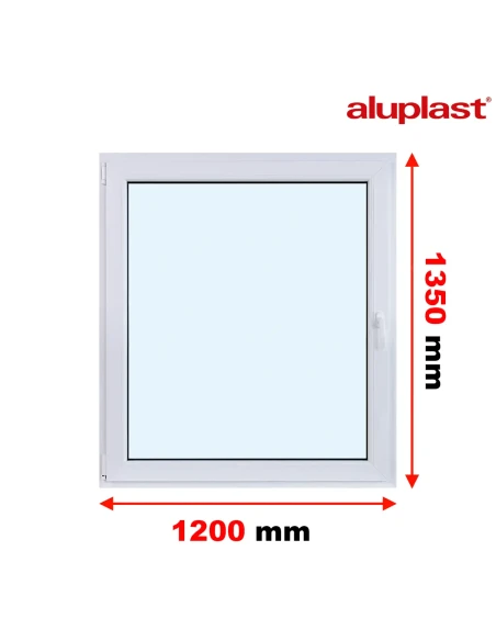 Finestra PVC 120x135 cm Battente/Ribalta Aluplast Ideal 8000