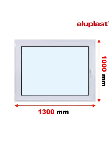 Finestra PVC 130x100 cm Battente/Ribalta Aluplast Ideal 8000