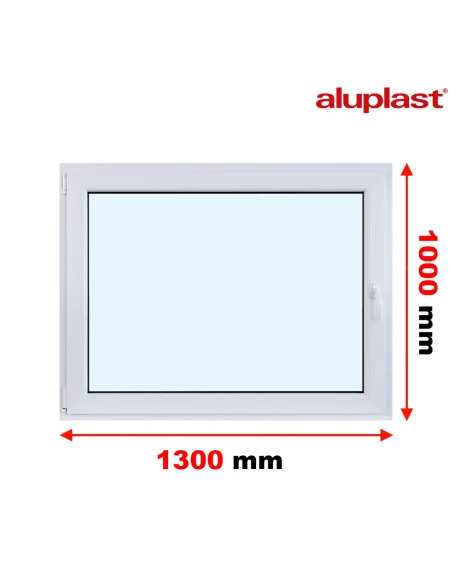 Finestra PVC 130x100 cm Battente/Ribalta Aluplast Ideal 8000