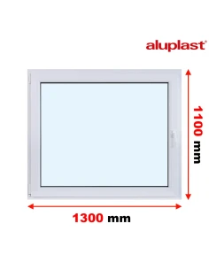 Finestra PVC 130x110 cm Battente/Ribalta Aluplast Ideal 8000