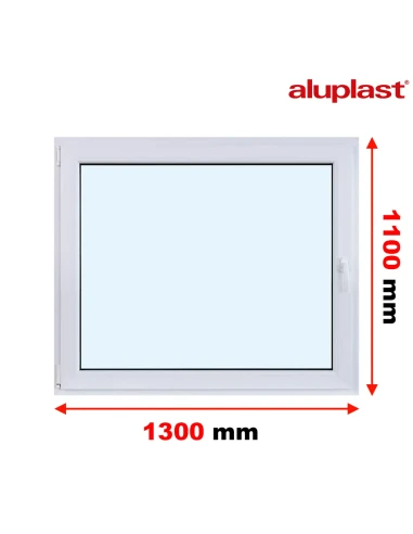 Finestra PVC 130x110 cm Battente/Ribalta Aluplast Ideal 8000