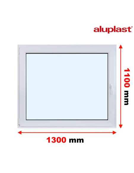 Finestra PVC 130x110 cm Battente/Ribalta Aluplast Ideal 8000