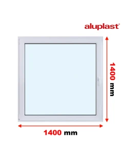 Finestra PVC 140x140 cm Battente/Ribalta Aluplast Ideal 8000