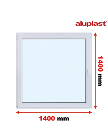 Finestra PVC 140x140 cm Battente/Ribalta Aluplast Ideal 8000
