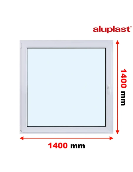 Finestra PVC 140x140 cm Battente/Ribalta Aluplast Ideal 8000