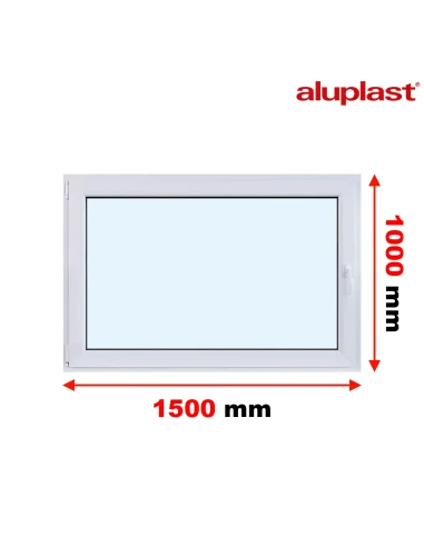 Finestra PVC 150x100 cm Battente/Ribalta Aluplast Ideal 8000