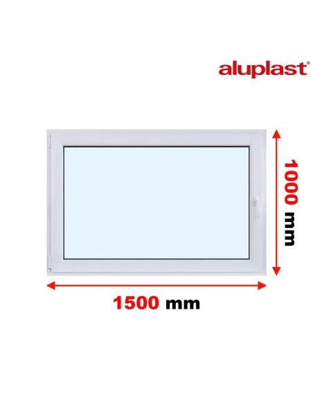 Finestra PVC 150x100 cm Battente/Ribalta Aluplast Ideal 8000