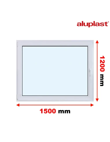 Finestra PVC 150x120 cm Battente/Ribalta Aluplast Ideal 8000