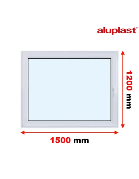 Finestra PVC 150x120 cm Battente/Ribalta Aluplast Ideal 8000