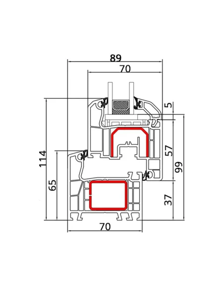 Finestra PVC 40x60 cm Ribalta Aluplast Ideal 8000