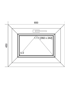 Finestra PVC 60x45 cm Ribalta Aluplast Ideal 8000 2