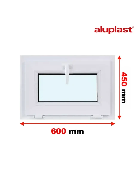 Finestra PVC 80x45 cm Ribalta Aluplast Ideal 8000