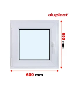 Finestra PVC 60x65 cm Battente/Ribalta Aluplast Ideal 8000