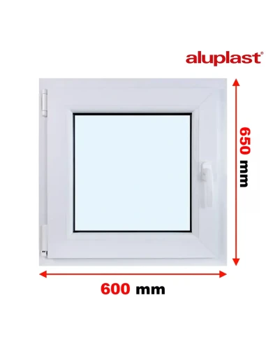 Finestra PVC 60x65 cm Battente/Ribalta Aluplast Ideal 8000
